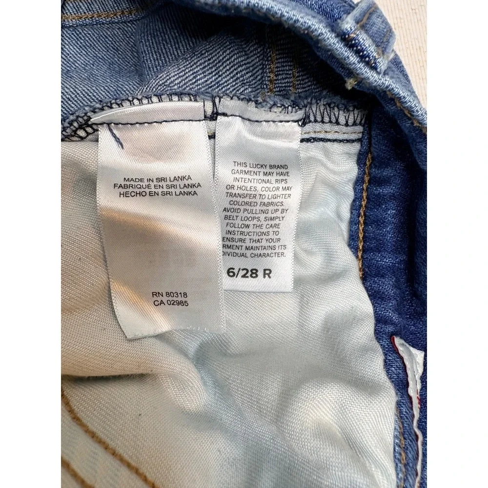 Lucky Brand Mens Medium Wash Straight Leg Denim Jeans Blue Size 31x28